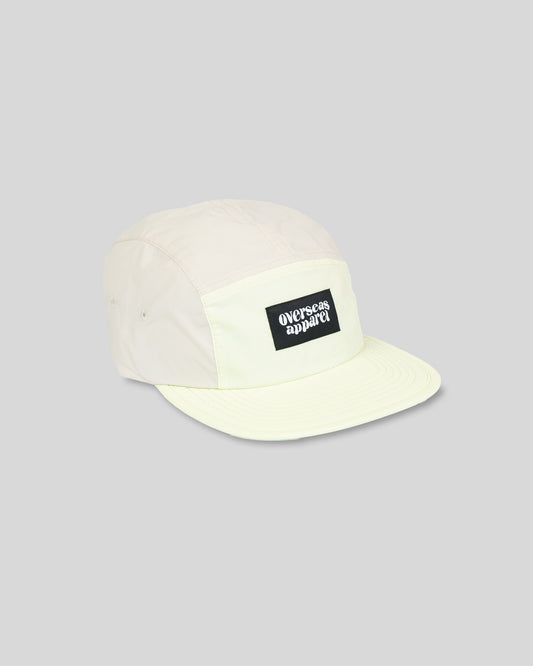 Yellow/Cream 5 Panel adjustable cap