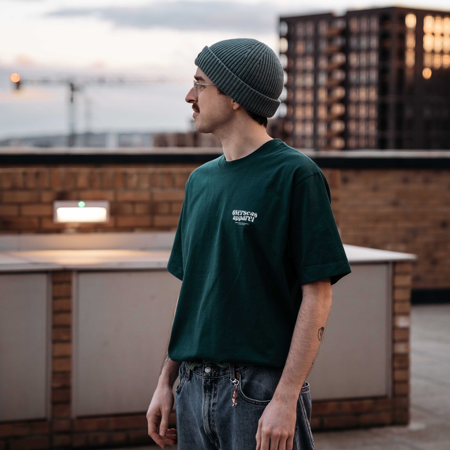 Winter Essentials Deep Green Heavy T-Shirt