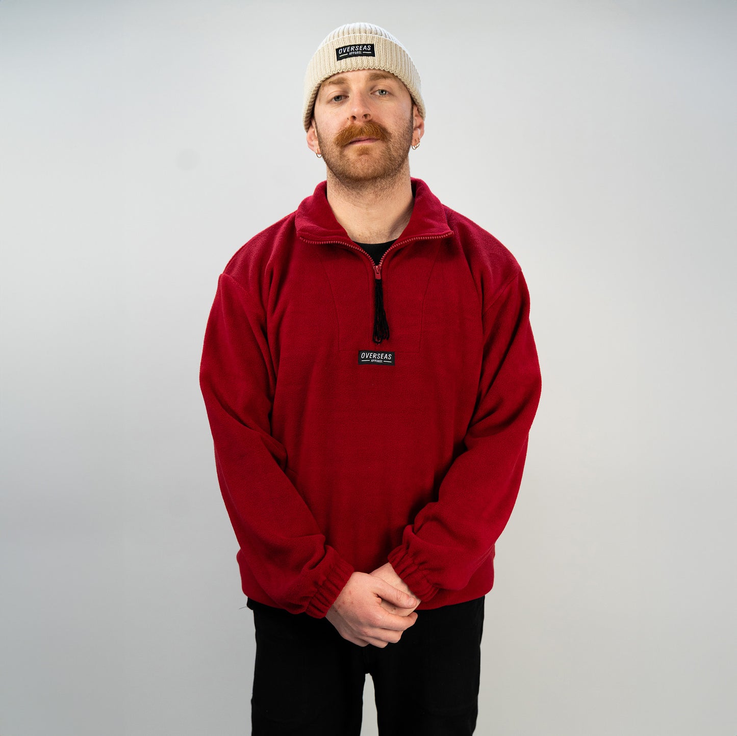 Red 1/4 Zip Voyage Fleece