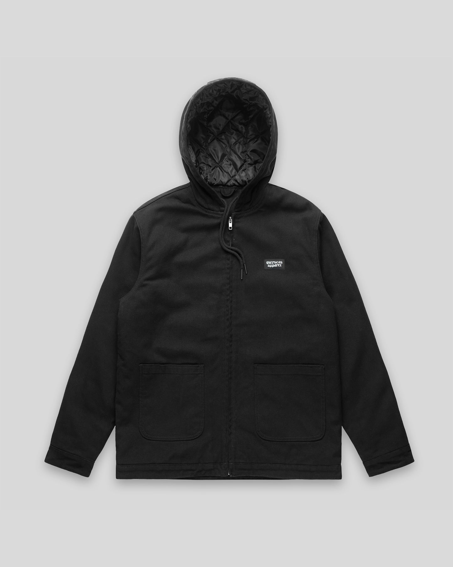 Winter Essentials Black Hooded Duty Jacket