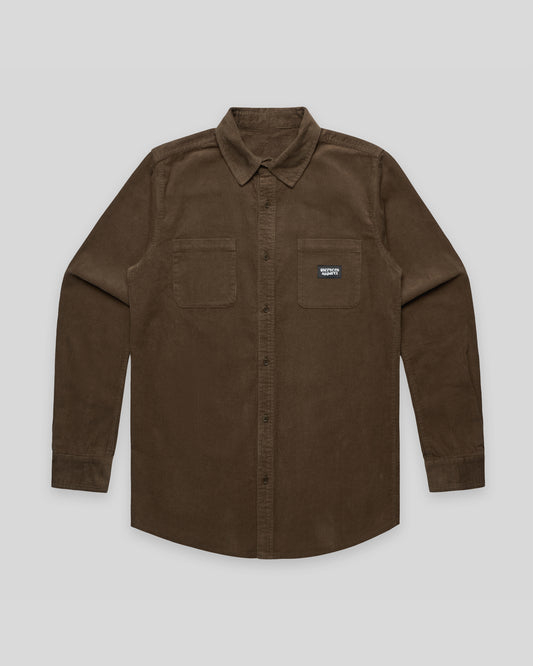 Brown Heavy Essentials Corduroy shirt