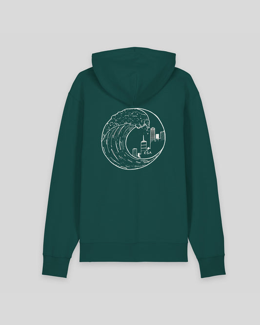 OG Wave Logo Dark Green Hoodie