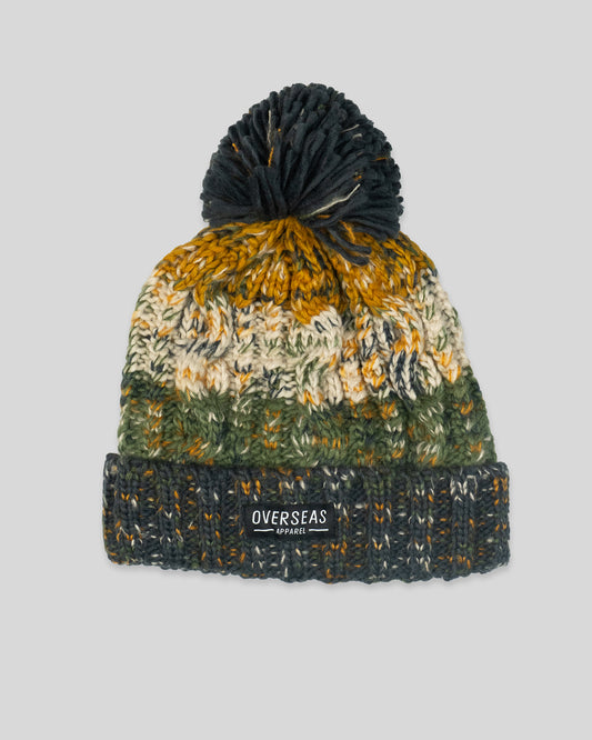 Olive Knit Voyage Bobble Hat
