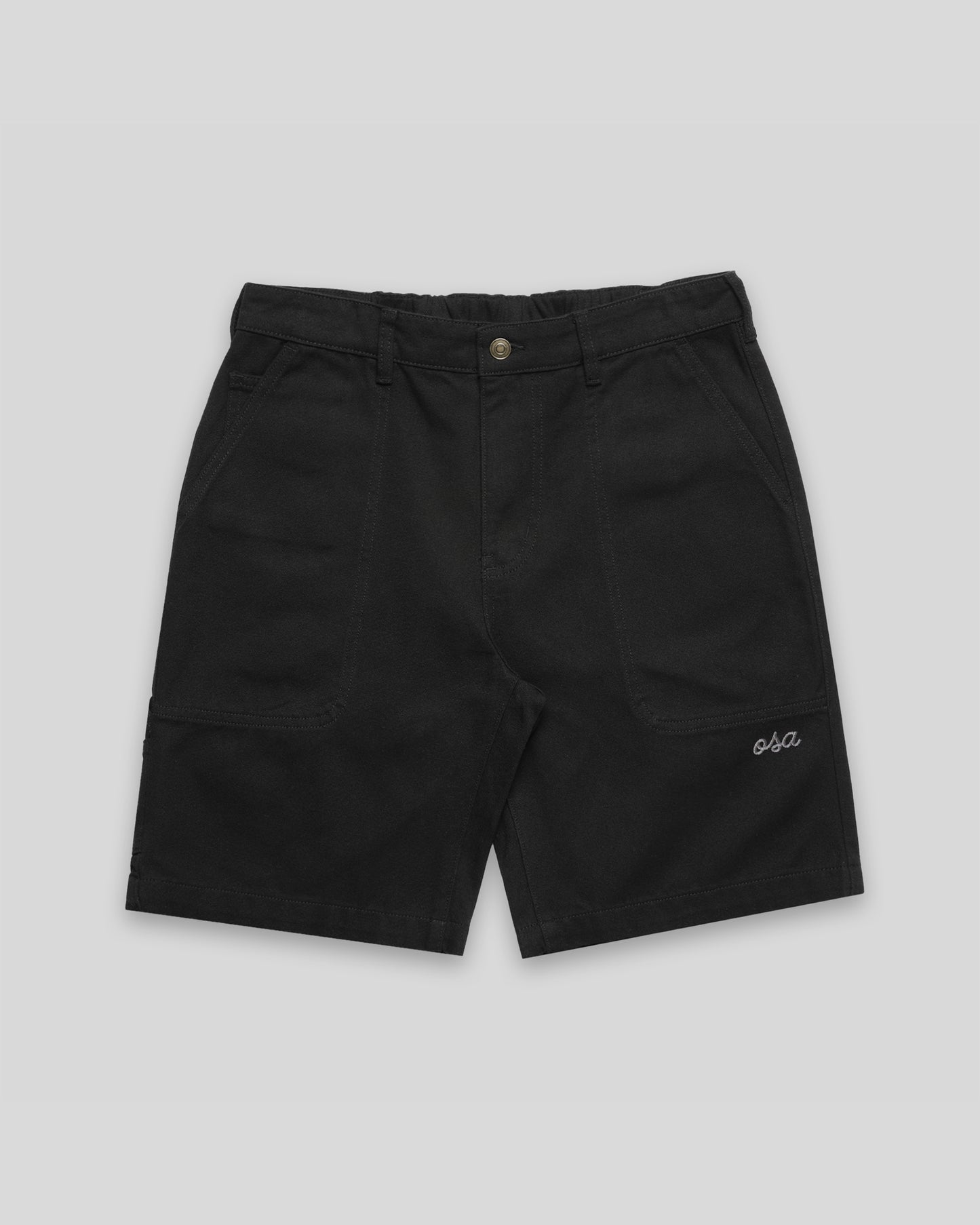 Black Summer Essentials Carpenter Shorts