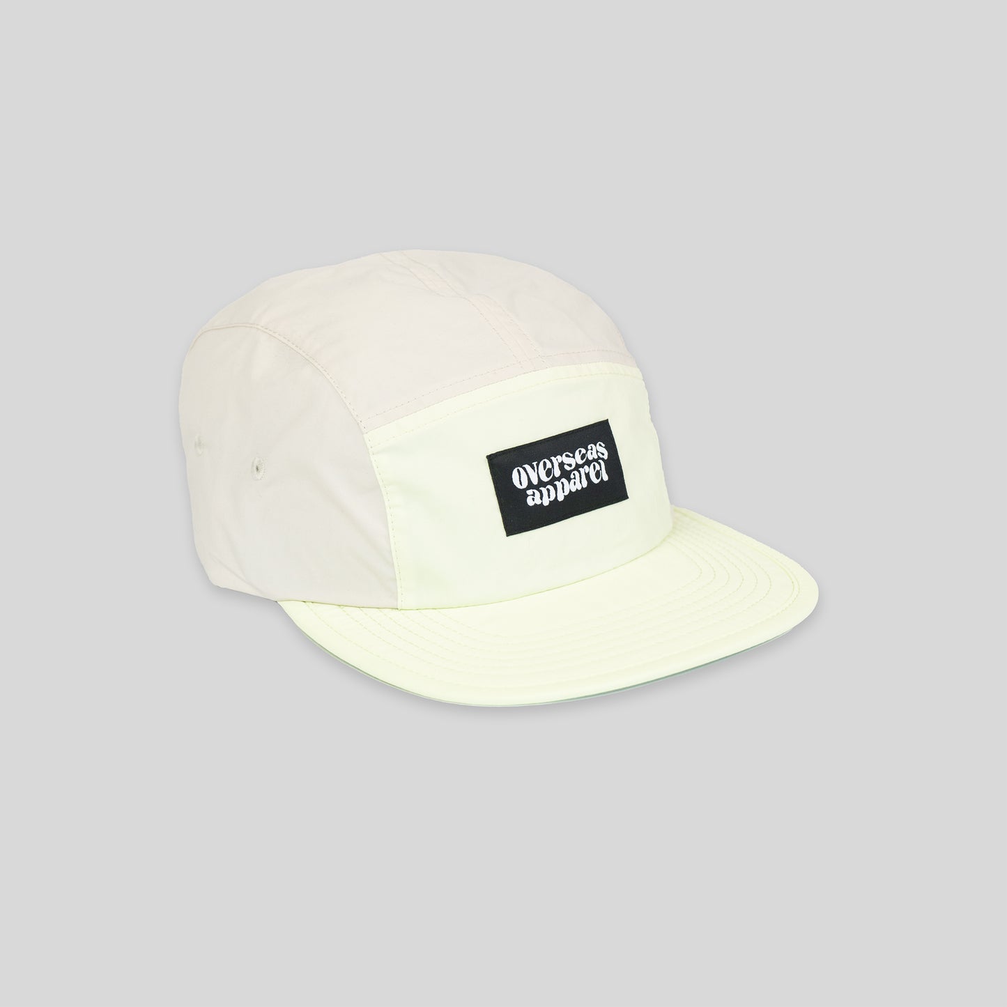 Yellow/Cream 5 Panel adjustable cap