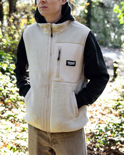 Winter Essentials Cream Sherpa Gillet