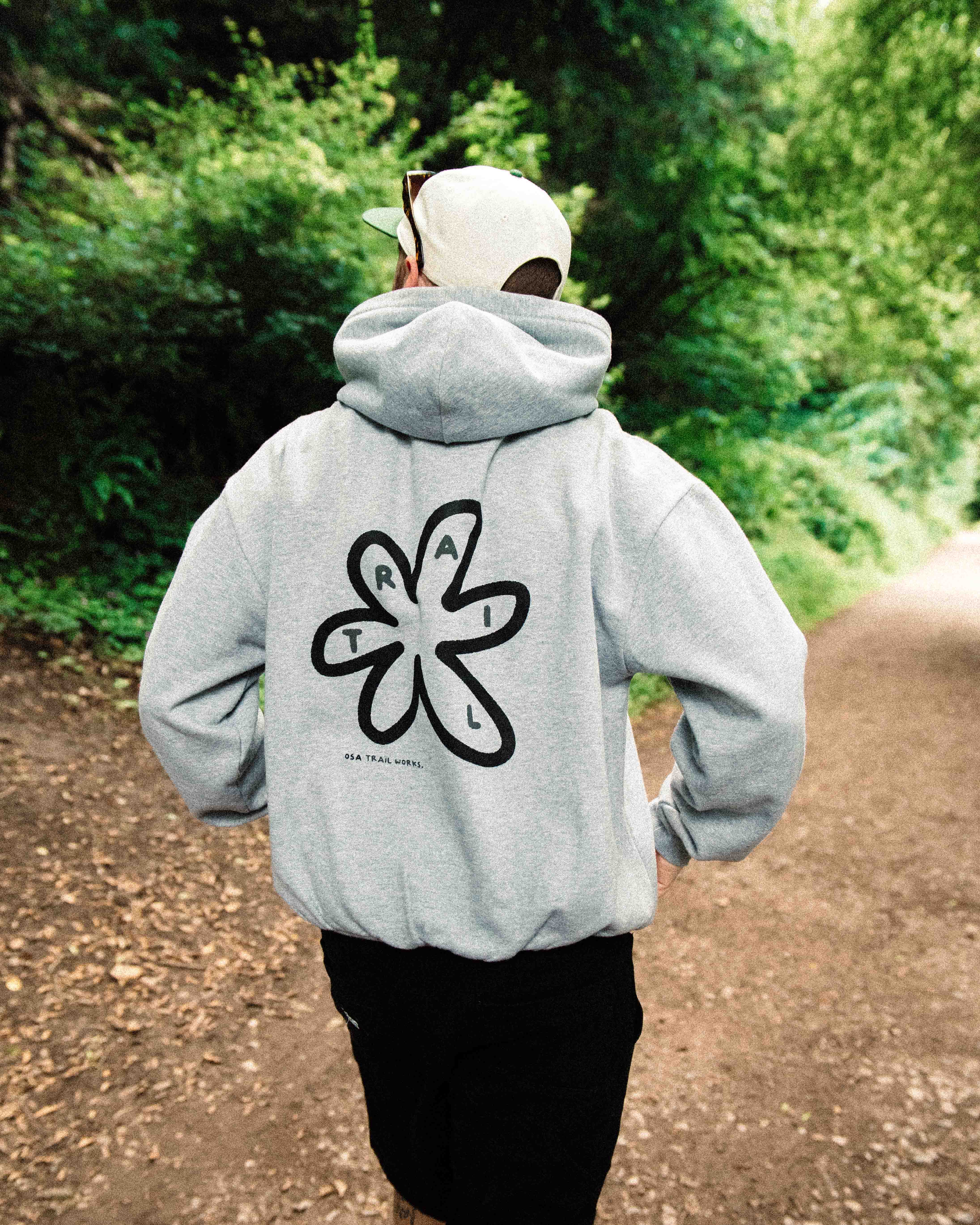 OSA Trail Works Grey Hoodie