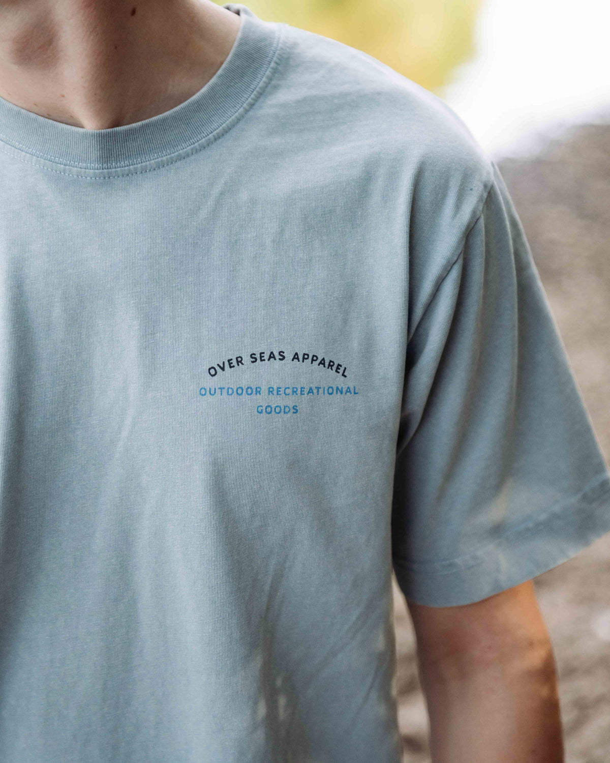 OSA Outdoor Recreational Goods Faded Blue T-shirt