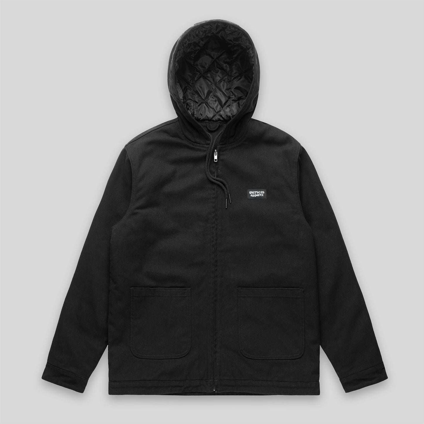 Winter Essentials Black Hooded Duty Jacket