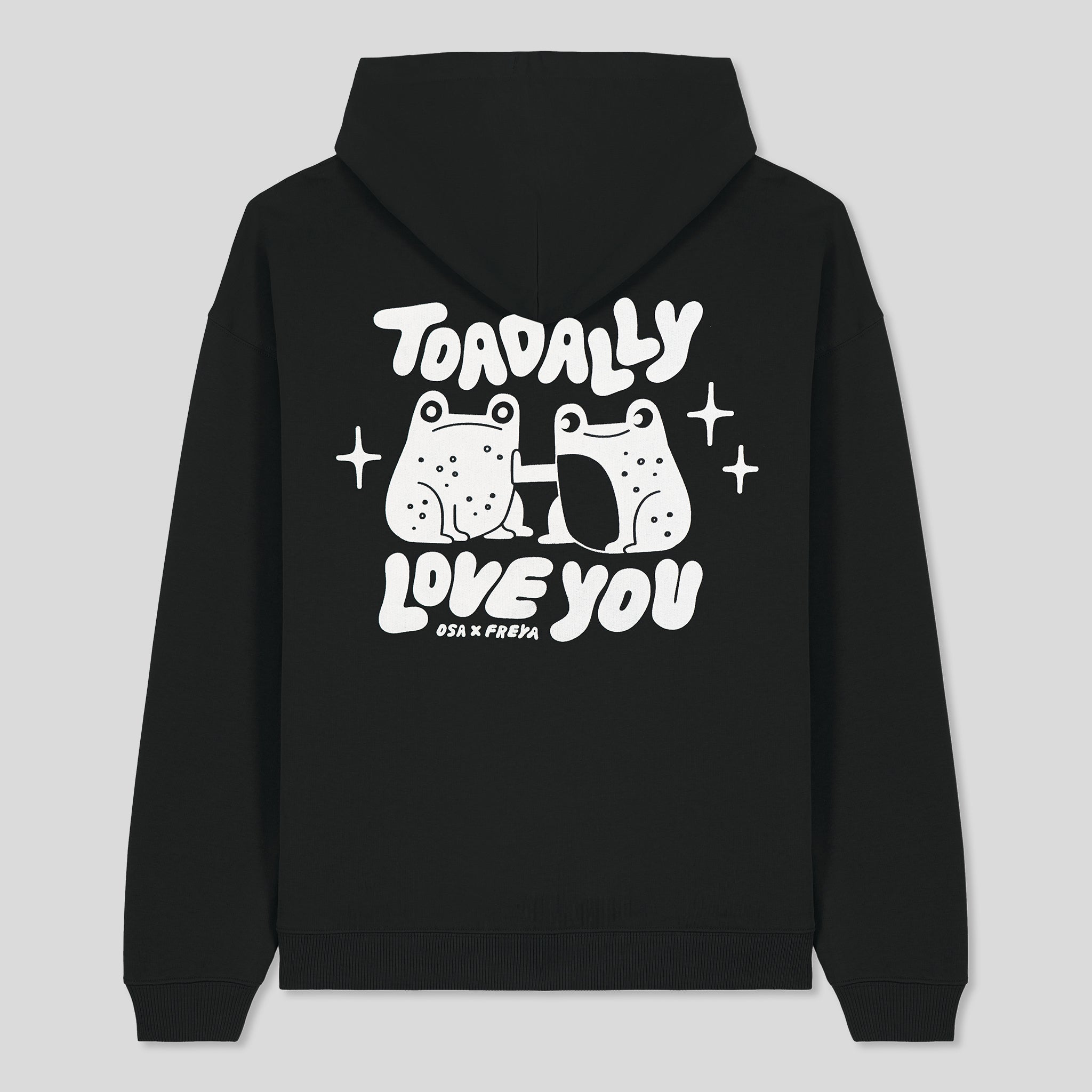 Toadally Love You Black Hoodie