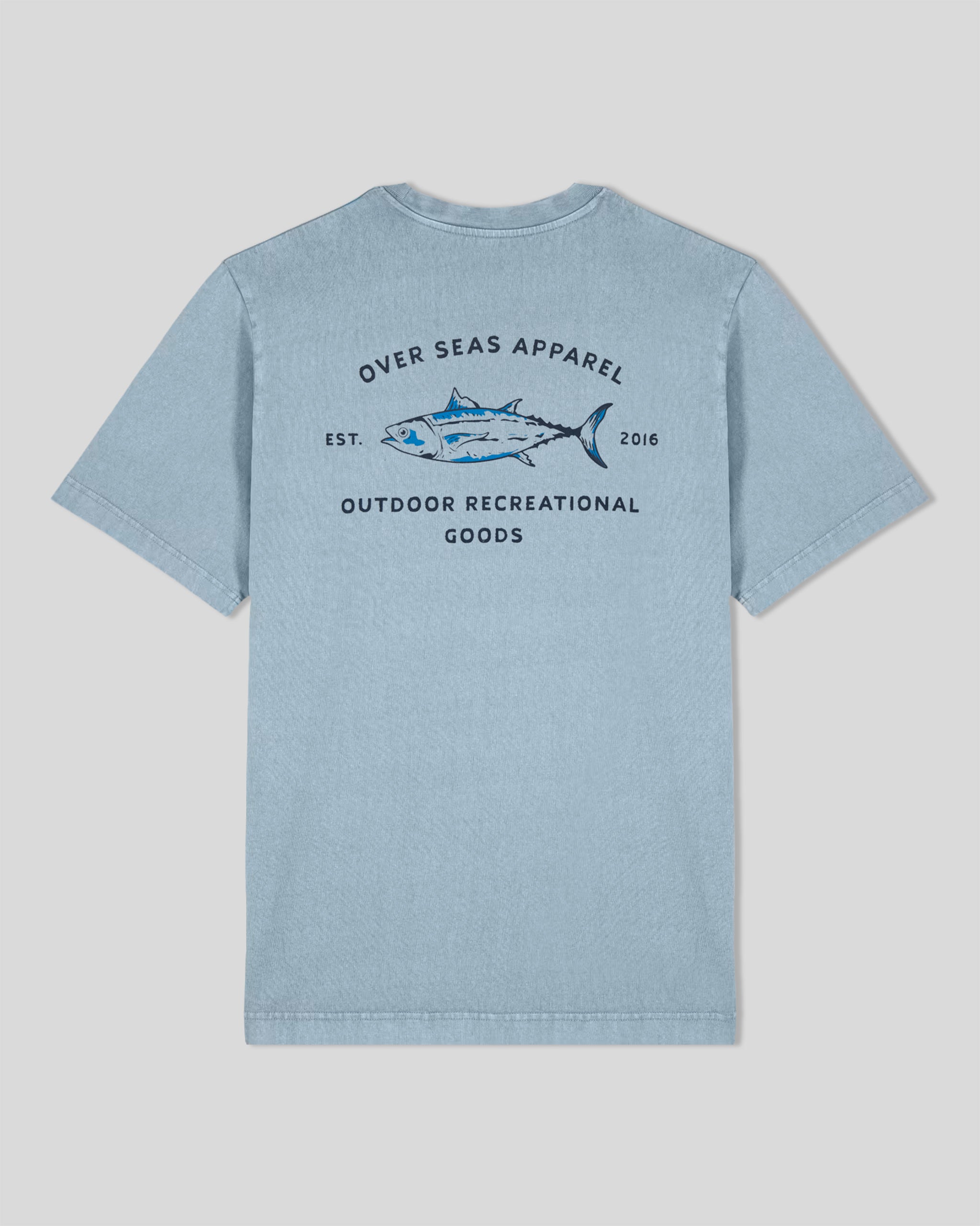 OSA Outdoor Recreational Goods Faded Blue T-shirt