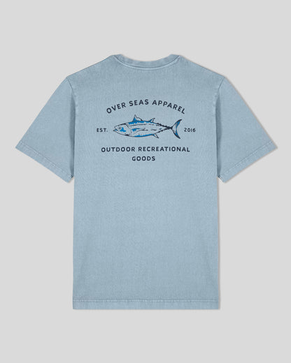 OSA Outdoor Recreational Goods Faded Blue T-shirt