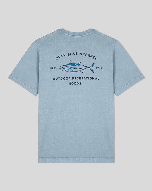 OSA Outdoor Recreational Goods Faded Blue T-shirt