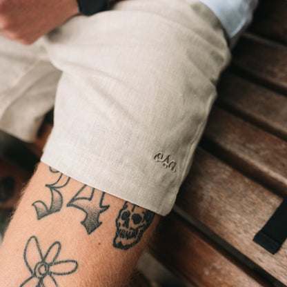 Cream Summer Essentials Linen Shorts