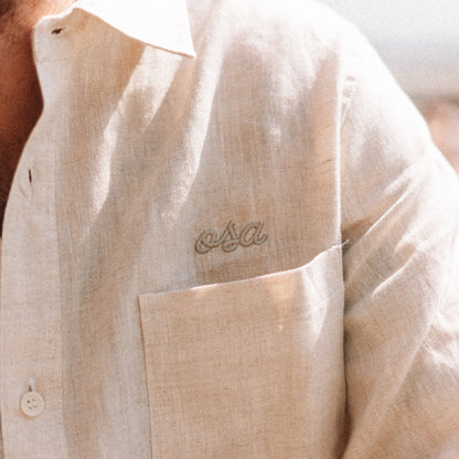 Cream Summer Essentials Linen Shirt