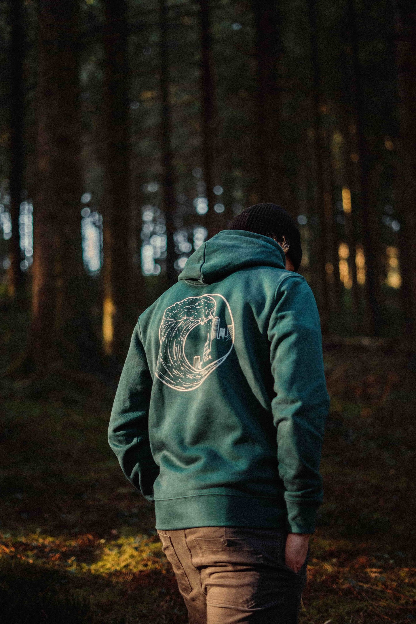 OG Wave Logo Dark Green Hoodie