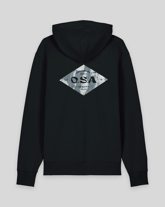 Black Eddy Marble Hoodie