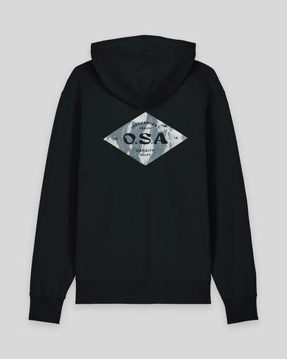 Black Eddy Marble Hoodie
