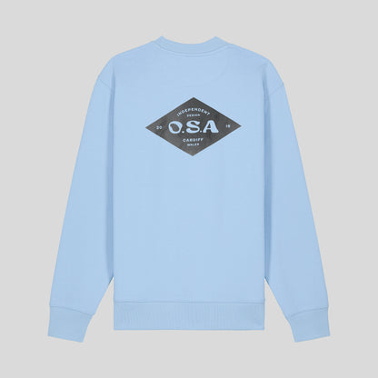 Pastel Blue Eddy Marble Sweater