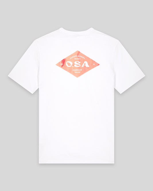 White Marbled Eddy T-Shirt