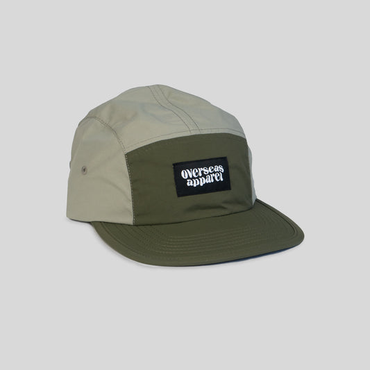 Two Tone Green 5 Panel adjustable cap