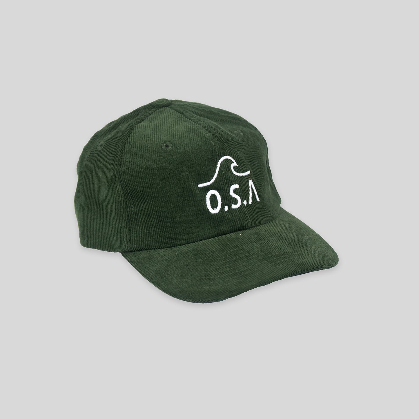 Green Corduroy Wave/OSA Adjustable Cap