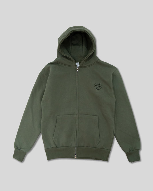 Home Grown Green Zip-up Hood