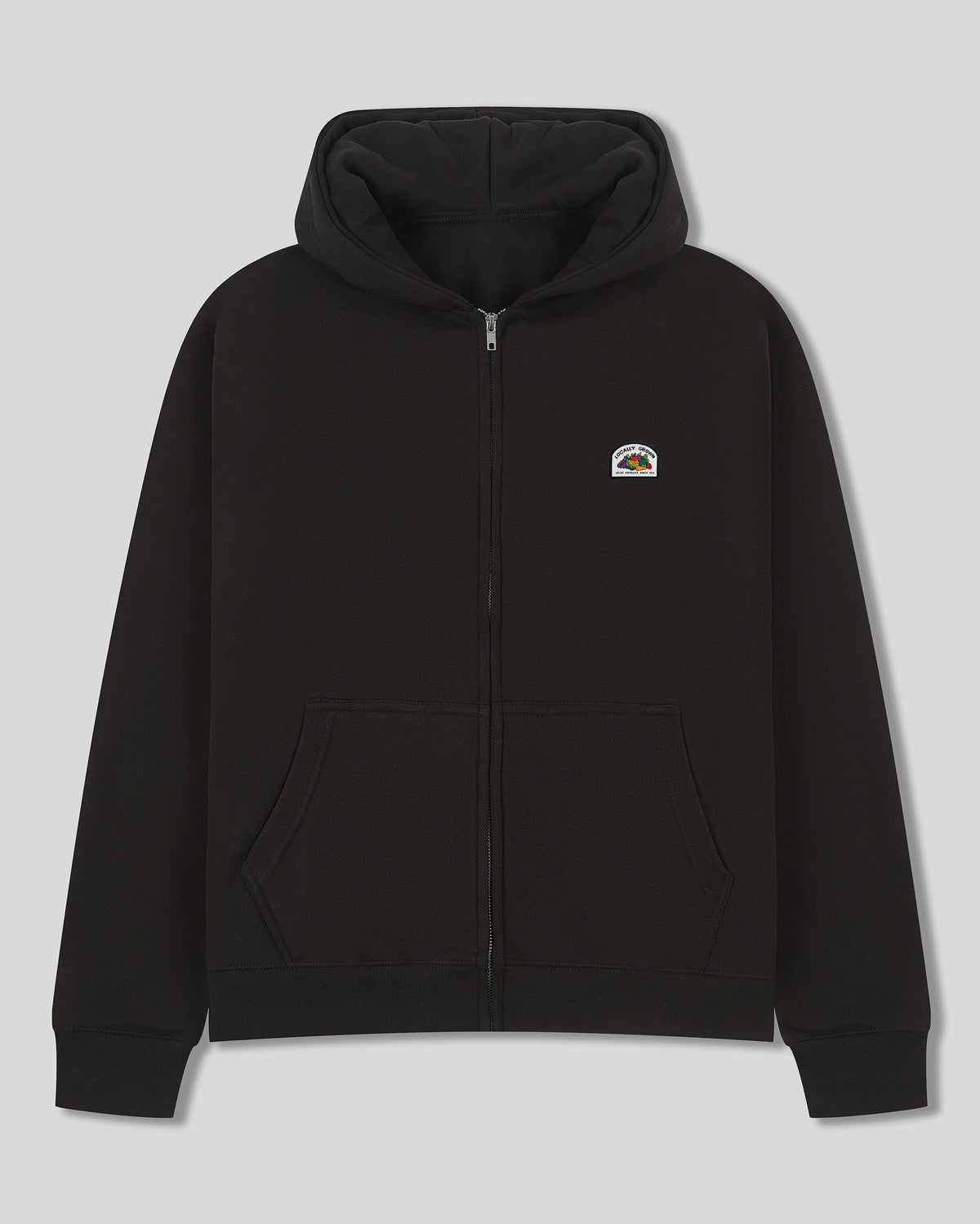 Locally Grown Black Zip Hoodie