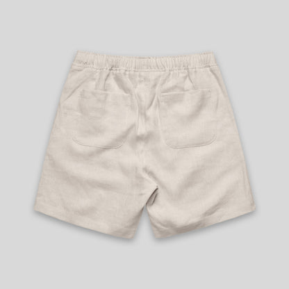 Cream Summer Essentials Linen Shorts