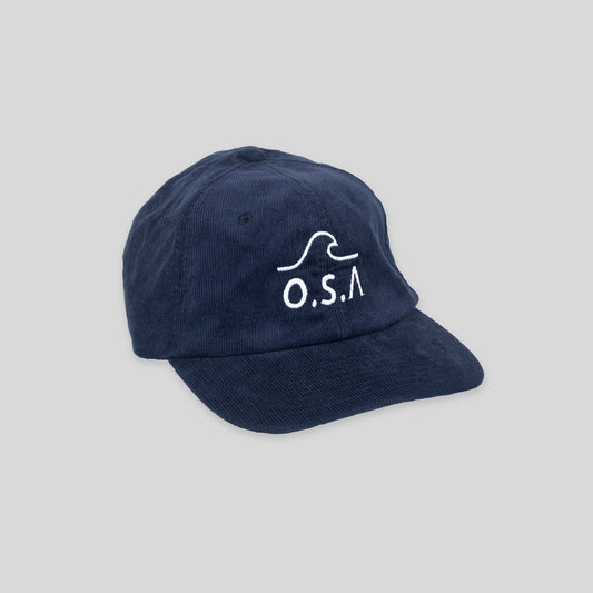 Navy Corduroy Wave/OSA Adjustable Cap