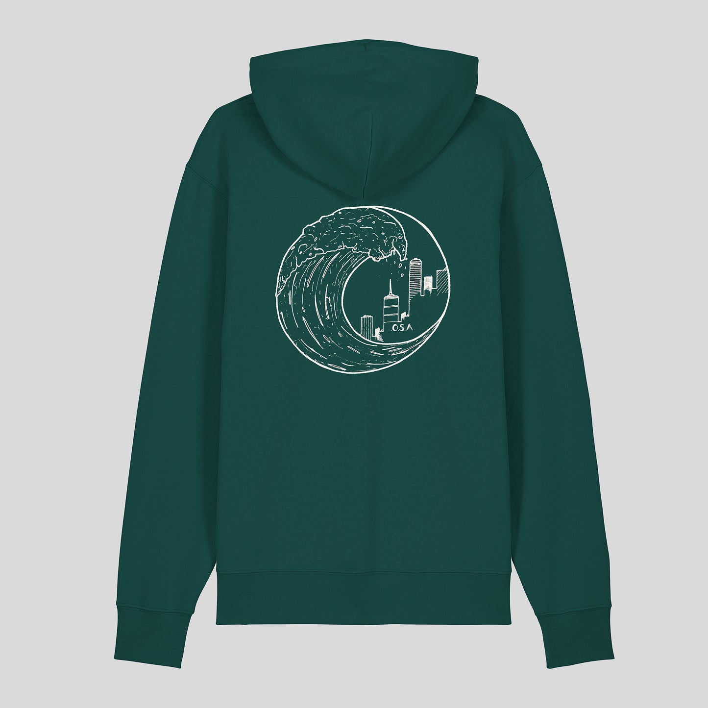 OG Wave Logo Dark Green Hoodie