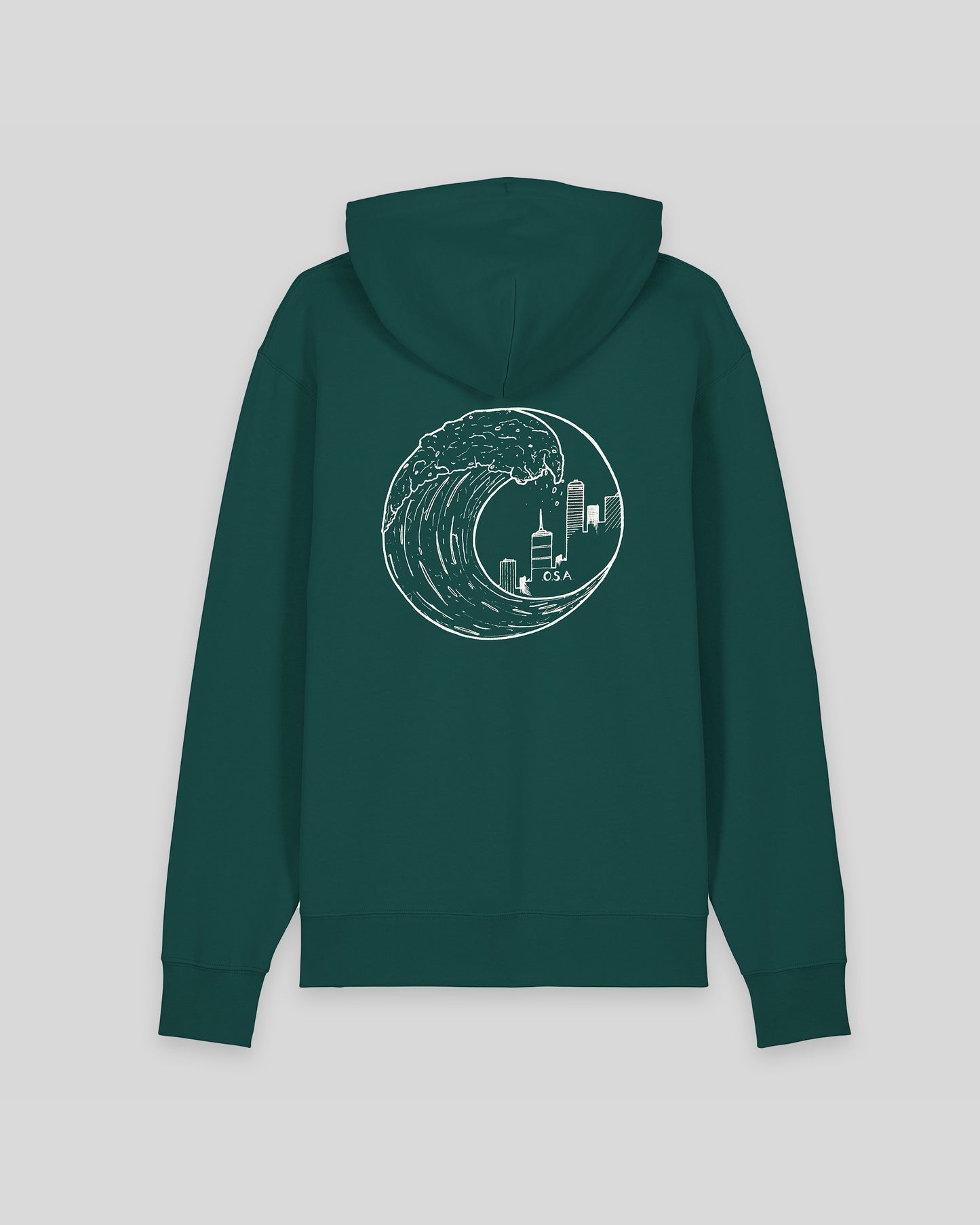 OG Wave Logo Dark Green Hoodie
