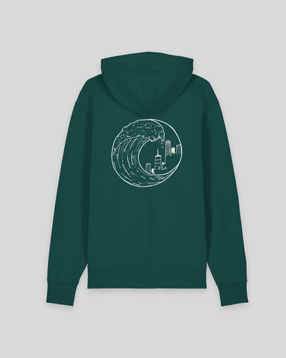 OG Wave Logo Dark Green Hoodie