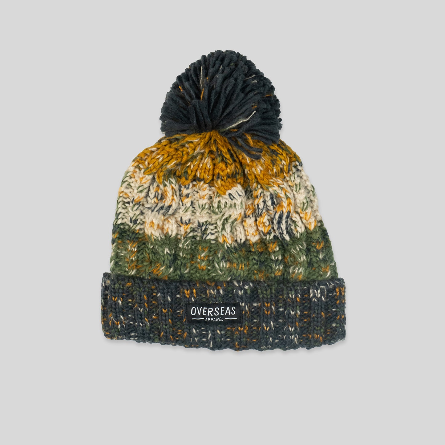 Olive Knit Voyage Bobble Hat